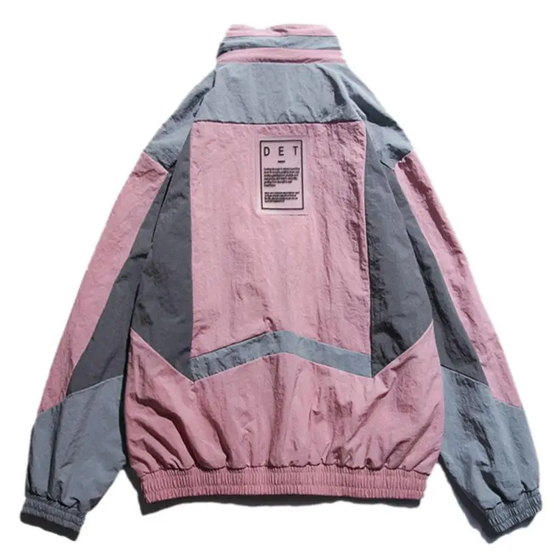 Men Hip Hop Hooded Windbreaker Jacket 