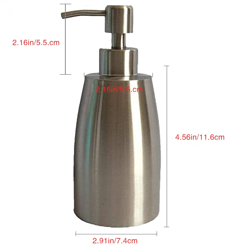 304 дозатор мыла из нержавеющей стали 400 мл или 500 мл бутылка для мыла для рук Бутылка для лосьона принадлежности для ванной комнаты