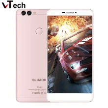 Оригинальные Bluboo Dual 5.5 “двойная камера 4 Г FDD LTE Мобильный телефон MTK6737T Quad Core 3000 мАч 2 ГБ RAM 16 ГБ ROM Отпечатков Пальцев 13MP OTG