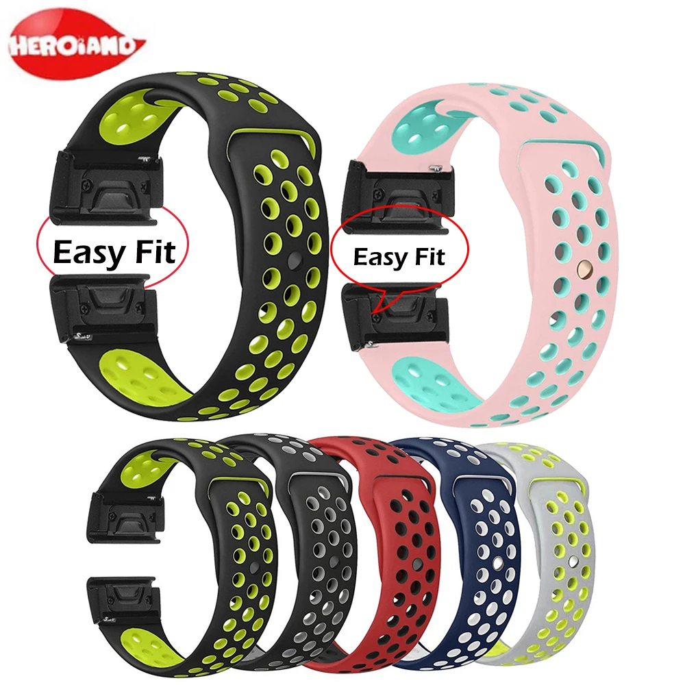 

Quick Easy Fit Watch Band For Garmin Forerunner 935/945/45/45S strap for Garmin Fenix 5/5 Plus/Approach S60/Quatix 5 bracelet