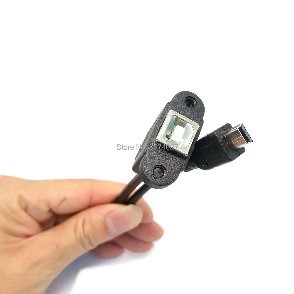 Кабель для крепления панели принтера + винт Mini USB 5 Pin штекер на 2 0 B гнездо 30 см/50