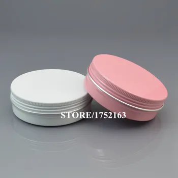 

Free shipping 100G Classic pink / white aluminum box, 100ml aluminum cover cream cans, multi-purpose round box DIY soap box