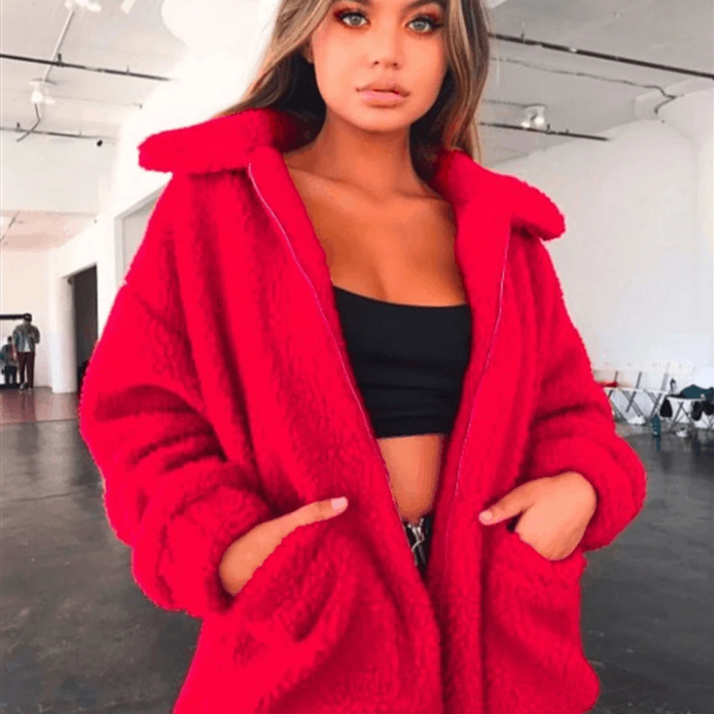 Buy Thick Warm Plush Fleece Jacket Women Winter Fluffy