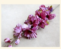 10 шт. красочные шелковые цветы искусственная Магнолия цветочный свадебный пион букет Гортензия Декор - Цвет: deep purple