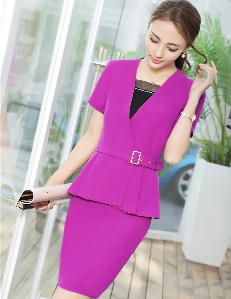 Novelty Purple Slim Formal Professional Blazer Suits With Jackets And