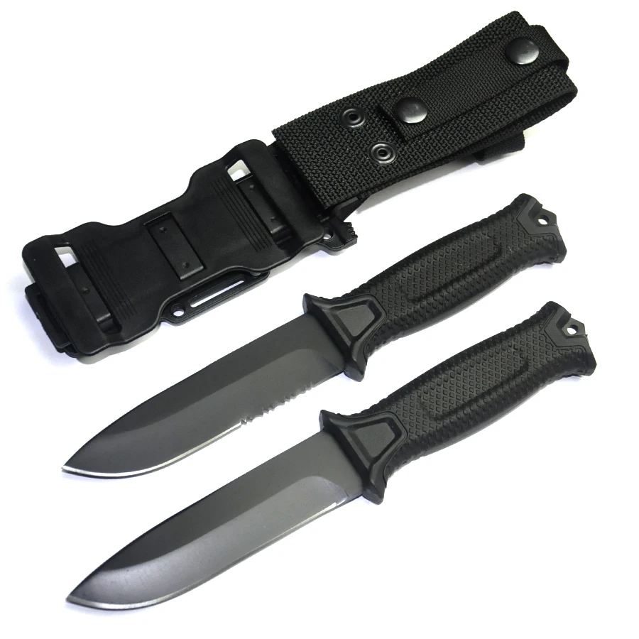 

2 Options! Newe Camping Tactical Knife,C12C27 Steel Blade Hunting Survival Knife,Rescue Fixed Knives Full & Half edge SDIYABEIZ