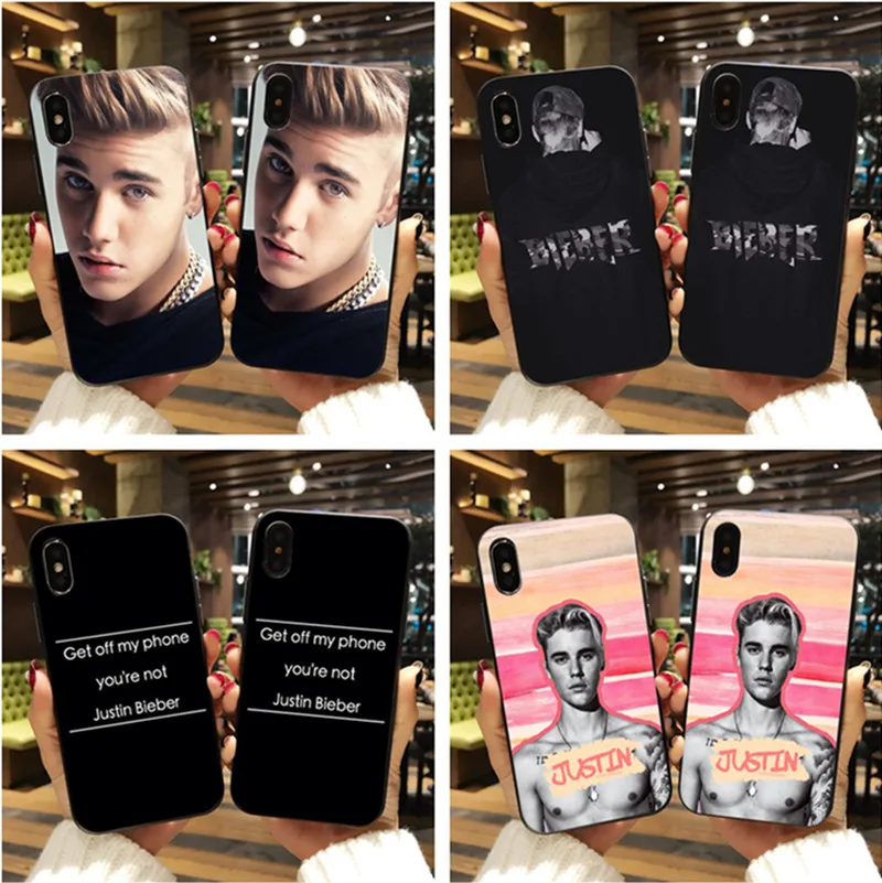 Justin Bieber black Soft Silicone Case Cover for iPhone 8 8 plus 7 7