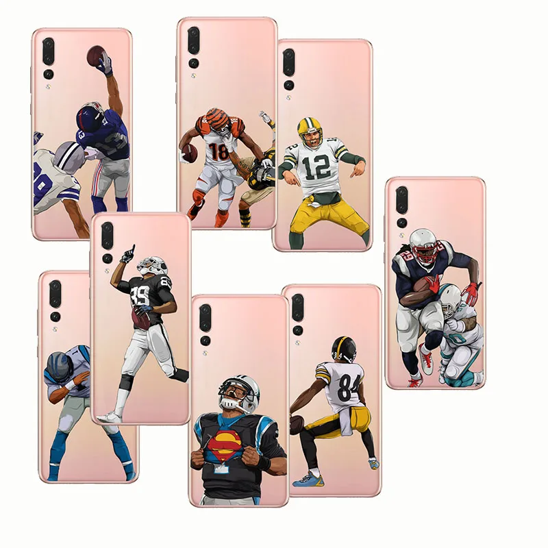 

american sport football rugby Odell Cornelious Beckham Jr soft silicone phone cases cover for huawei p10 p20 lite plus pro p8 p9