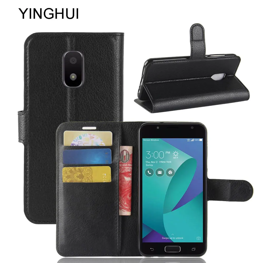 

YINGHUI Cases For ASUS Zenfone V Live V500KL 5.0" Flip Phone Case For Asus ZenFone V Live V500KL PU Leather Back Cover