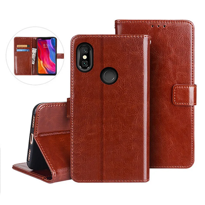 PU Leather Flip Wallet Phone Case Cover For Xiaomi Redmi Note 5 6A S2 6 Pro F1 Mi A1 A2 Mi 8 Lite 8 SE 4X 4A 5 Plus Note 4X Capa (2)