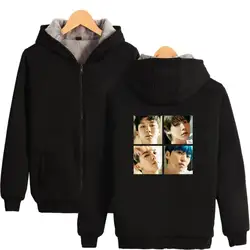 Frdun Tommy k-pop Корея команды ПОБЕДИТЕЛЬ новый альбом EVERYD4Y мода толще свитер с капюшоном свитшоты на молнии Зимняя теплая одежда