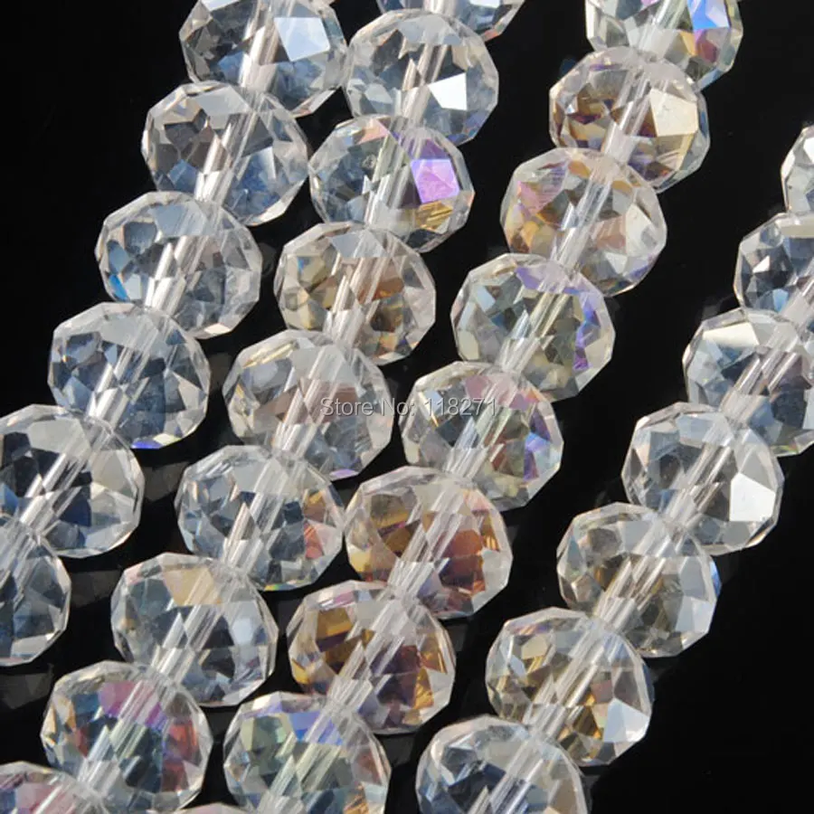 New Arrival 95pcs/lot 4x6MM High quality Clear White Crystal Faceted