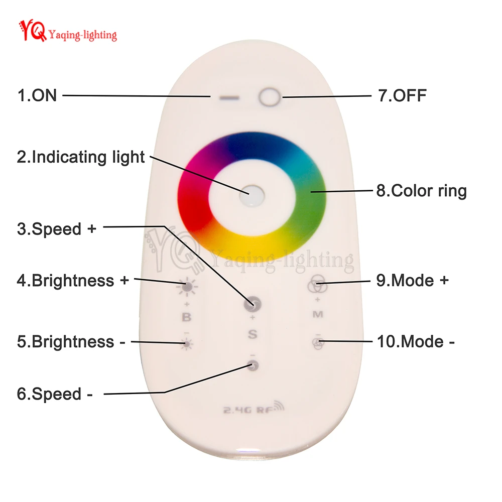 DC 12 В 24 В RGBW RGB светодиодный контроллер RF сенсорный экран пульт дистанционного управления 6А на канал для smd 5050 Светодиодный светильник-полоска лампа светильник