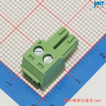 

100Pcs 2P 3.5mm Pitch Right Angle Pin Female Pluggable Screw Terminal Block