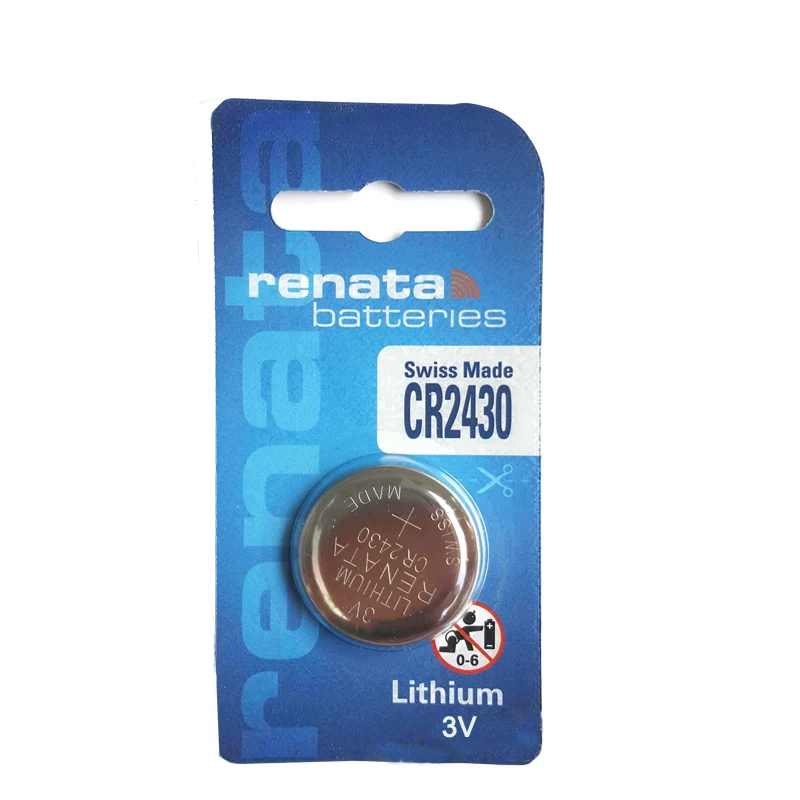 Renata 2pcs CR2430 Button Battery For Watch Toy Headphone LiMnO2