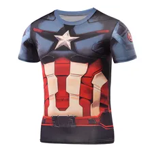 High Quality Compression T-Shirt Batman Spiderman Ironman Superman Captain America Avenger Superhero 3D Tee Shirts Short Sleeve