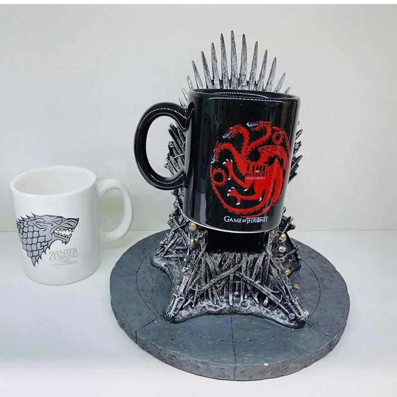 Набор кофейных кружек "Игра престолов", керамические чайные чашки и кружки, маленькие черно-белые кружки, посуда для напитков