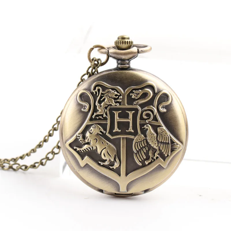 Cindiry Vintage Bronze Harry Potter Necklace Pocket Quartz Pocket Watch Steampunk Necklace Pendant Chain Clock Men Best Gift Cindiry Vintage Bronze Harry Potter Necklace Pocket Quartz Pocket Watch Steampunk Necklace Pendant Chain Clock Men Best Gift