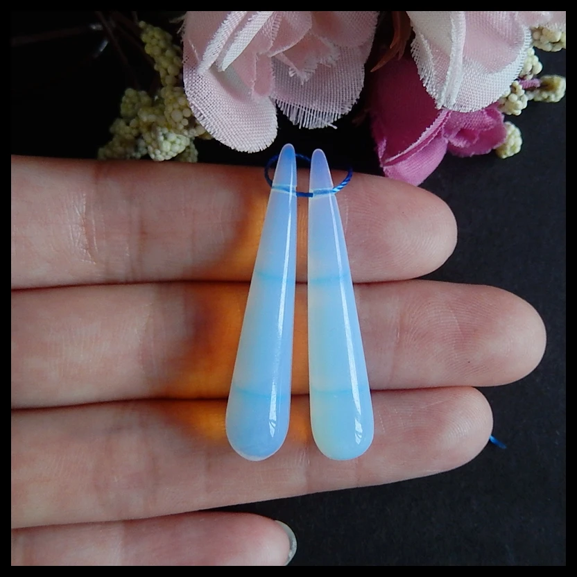 

Opalite Stone fashion woman Earring,Semi-precious stones jewelry accessories,40x8mm,5.3g