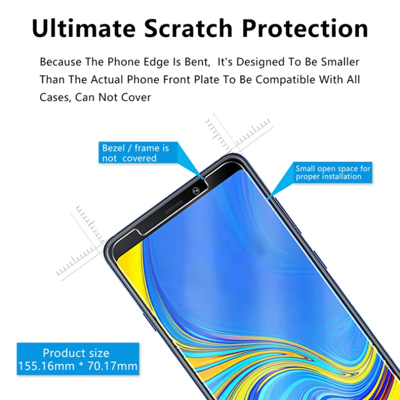 Защитное стекло Nicotd закаленное для Samsung Galaxy A9 A8 A7 A6 Plus 2018 A5 A3 2017 2016 9H