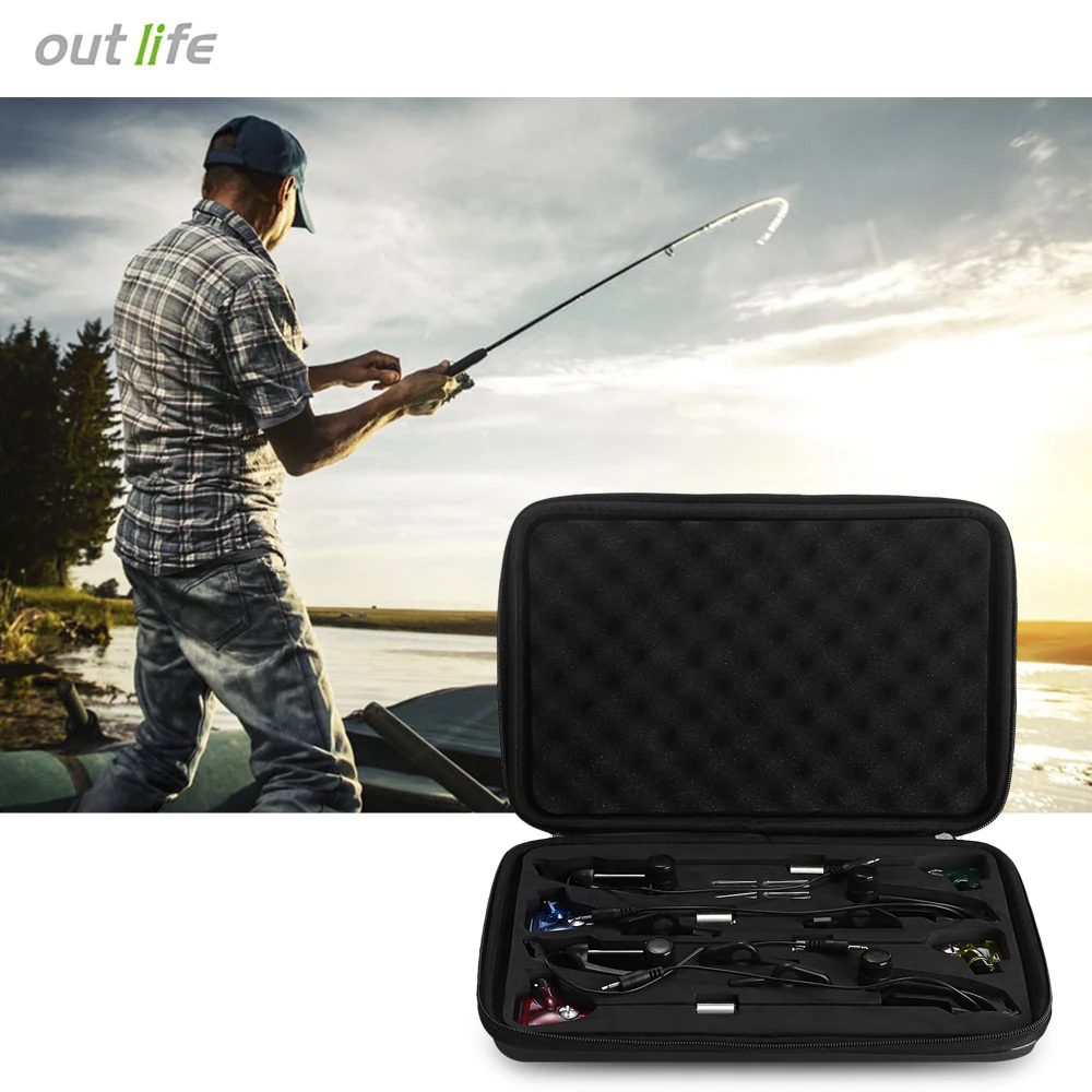 

Outlife JY SW 12B LED Flashing Swinger Indicator Alarm Hanger Set Lightweight Stainless Steel Portable Warning Fishing Tools