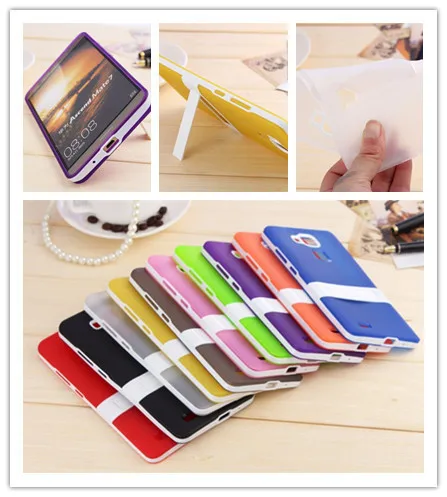 2 in Huawei Ascend Mate 7 case Fashion New PC+TPU Colorful Stand Case for Cases with Stander Back Cover |