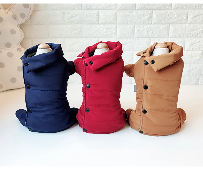 Утепленная теплая одежда для собак Зимний комбинезон для животных комбинезоны для щенков одежда для курта для собак наряд Померанский Бишон Костюм Для Пуделя