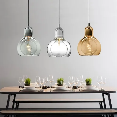 

Modern Globe Glass Pendant Light For Kitchen Big Bulb Lamp shade Pendant Lamp Cafe Home Lighting Fixtures Bar Hanging Lamp