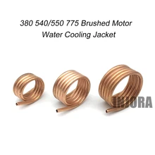 RC Boat Brushed Motor Water Cooling Jacket Copper Water Cooling Cover for 380 540 550 775 Brushed Motor