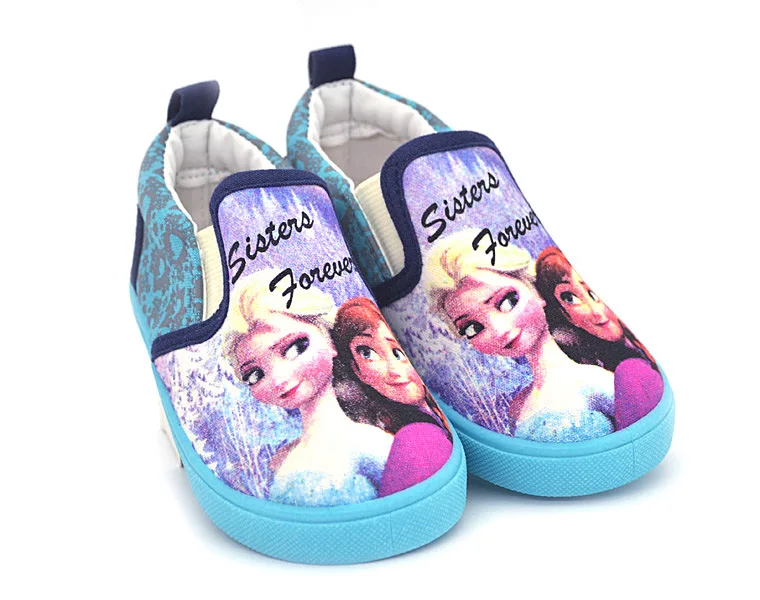 Disney children's frozen princess shoes girls new princess soft cartoon canvas shoes casual shoes non-slip