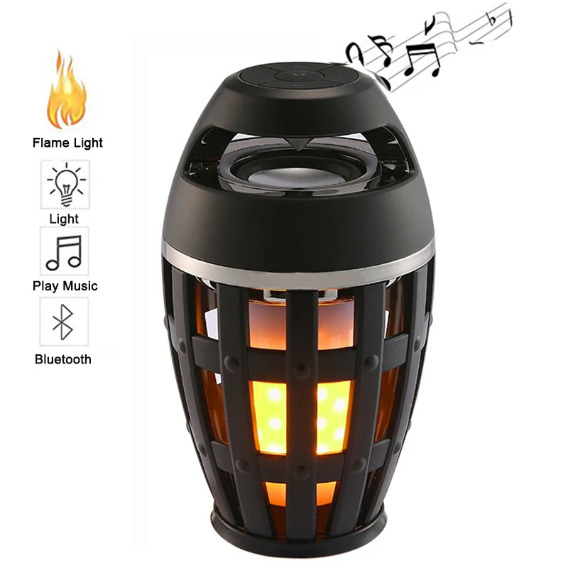 

5W 4000mAh LED Flame Light Bluetooth Speaker Waterproof Outdoor Bluetooth Speaker Wireless Portable Smart Phone Speaker
