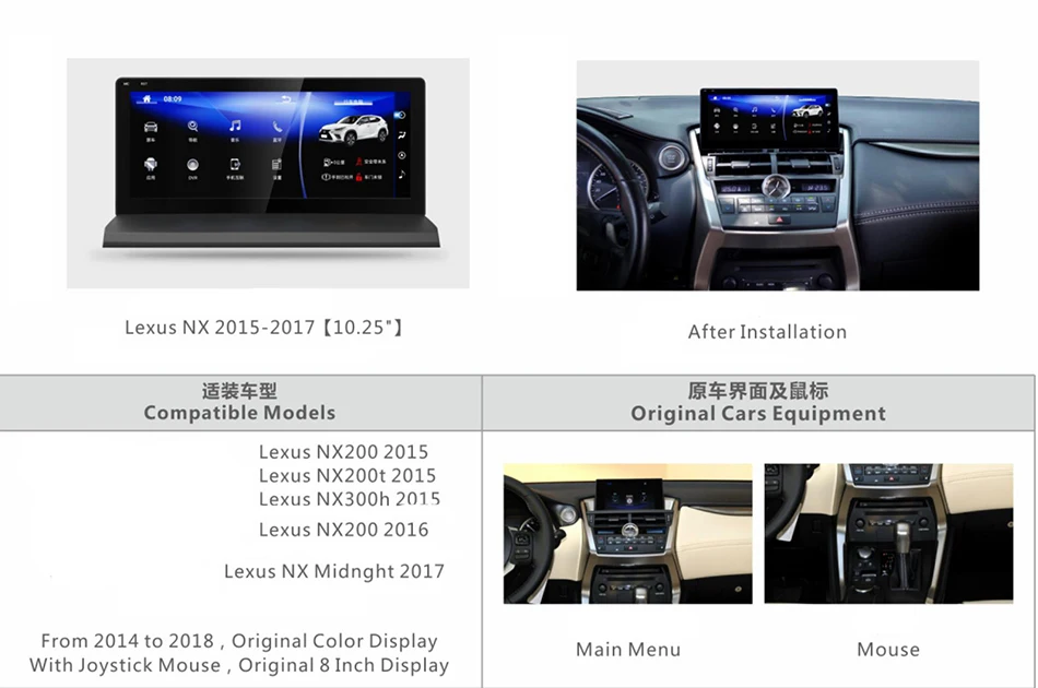 Радио gps плеер для LEXUS NX200 NX 200t NX300h с экраном 12 25 дюйма Разрешение 1280*480 2 Гб ОЗУ 8 ядер