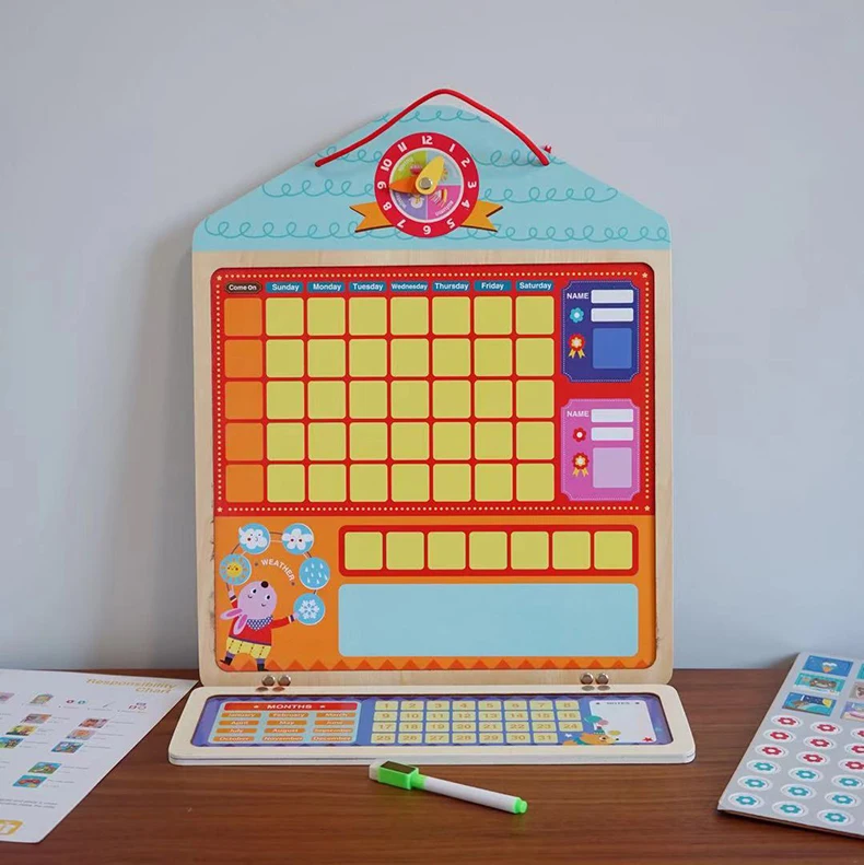 

NEW HOT Children Drawing Toys Growth Self-discipline Drawing Board Table Kindergarten Baby Praise Sticker Magnetic Good Habits