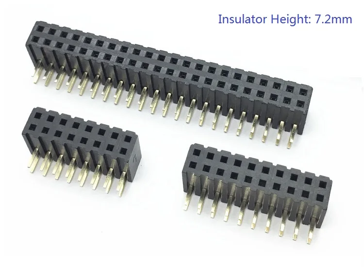 10 шт. 2 0 мм PCB Женский Заголовок 4 12 14 16 20 24 40 44 80 Pin Двухрядные сквозные отверстия под