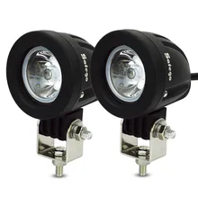 Safego-projecteur de travail led, 10w, 2 pièces, projecteur de route/projecteur 12/24v, feu antibrouillard pour motocyclette 4x4, ATV