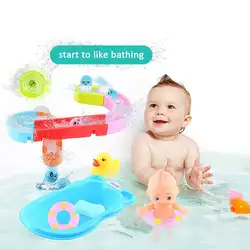 7 шт. детские игрушки для ванной Ванная комната отслеживаете воду детские игрушки для детский душ игры песчаный пляж на утином пуху для