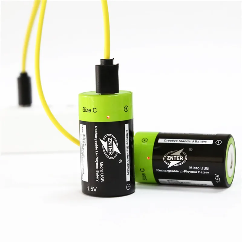 

ZNTER ZNT2-1 C type Lithium Rechargeable Battery For Remote Control Toys 1.5V 3000MAH C Type Battery Support Micro USB Charging