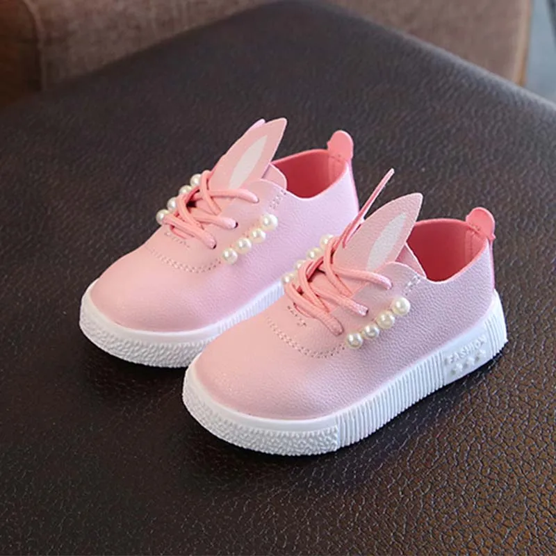 2018 Kids Girls Rabbit Shoes Toddlers Baby Girls Rabbit Ear Princess