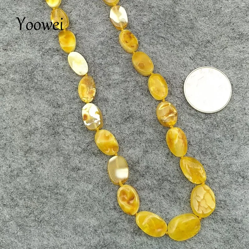 

Yoowei 17g 50cm (20'') Genuine Baltic Amber Healing Necklace for Women Pain Relief Butterscotch Natural Amber Jewelry Wholesale