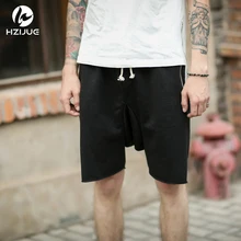 HZIJUE S-XL Мужская мода лето Джастин одежда Бибер падение промежности пот jogger черный/серый/хаки шорты