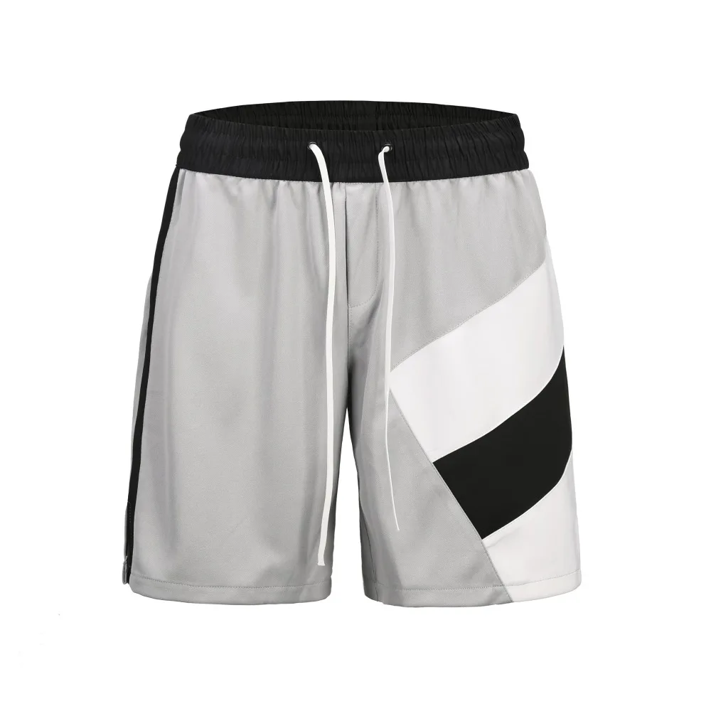 

High Street 2019 Summer Side Color Block Patchwork Shorts Streetwear Hip Hop Mens Summer Casual Baggy Vintage Skateboard Shorts