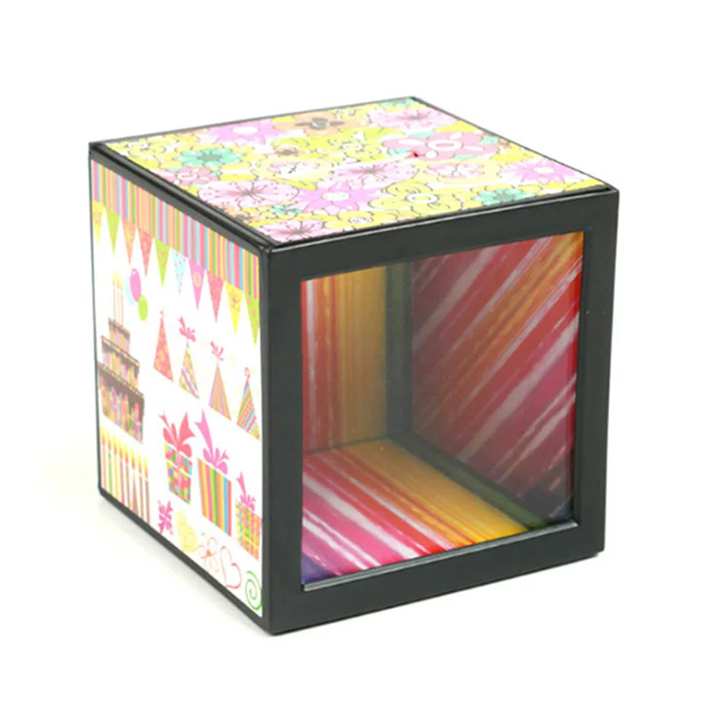 Забавные гаджеты flash light up magic box Копилка крупным планом волшебный трюк деньги
