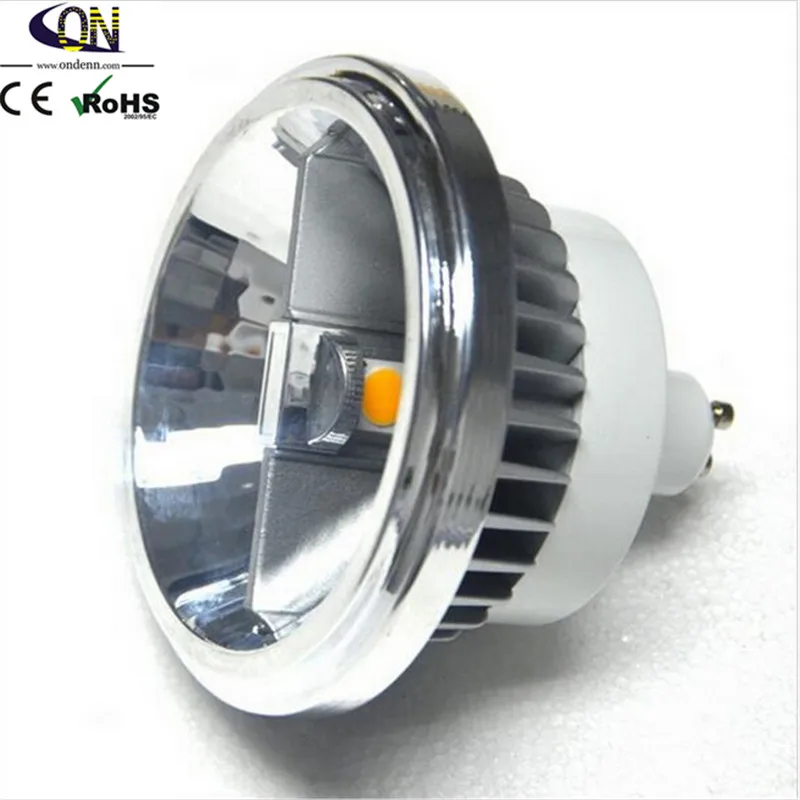 

Dimmable 14W COB LED AR111 Light GU10 G53 AC110-240V DC12V high lumens Bridgelux high power QR111 ES111 LED lamp Free Shipping