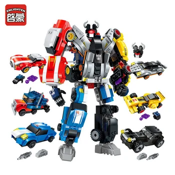 

Enlighten Ceator Mecha Transformation Robot Super Racing Car LGSet Technic Building Blocks Bricks Educational Toys Boys Gifts