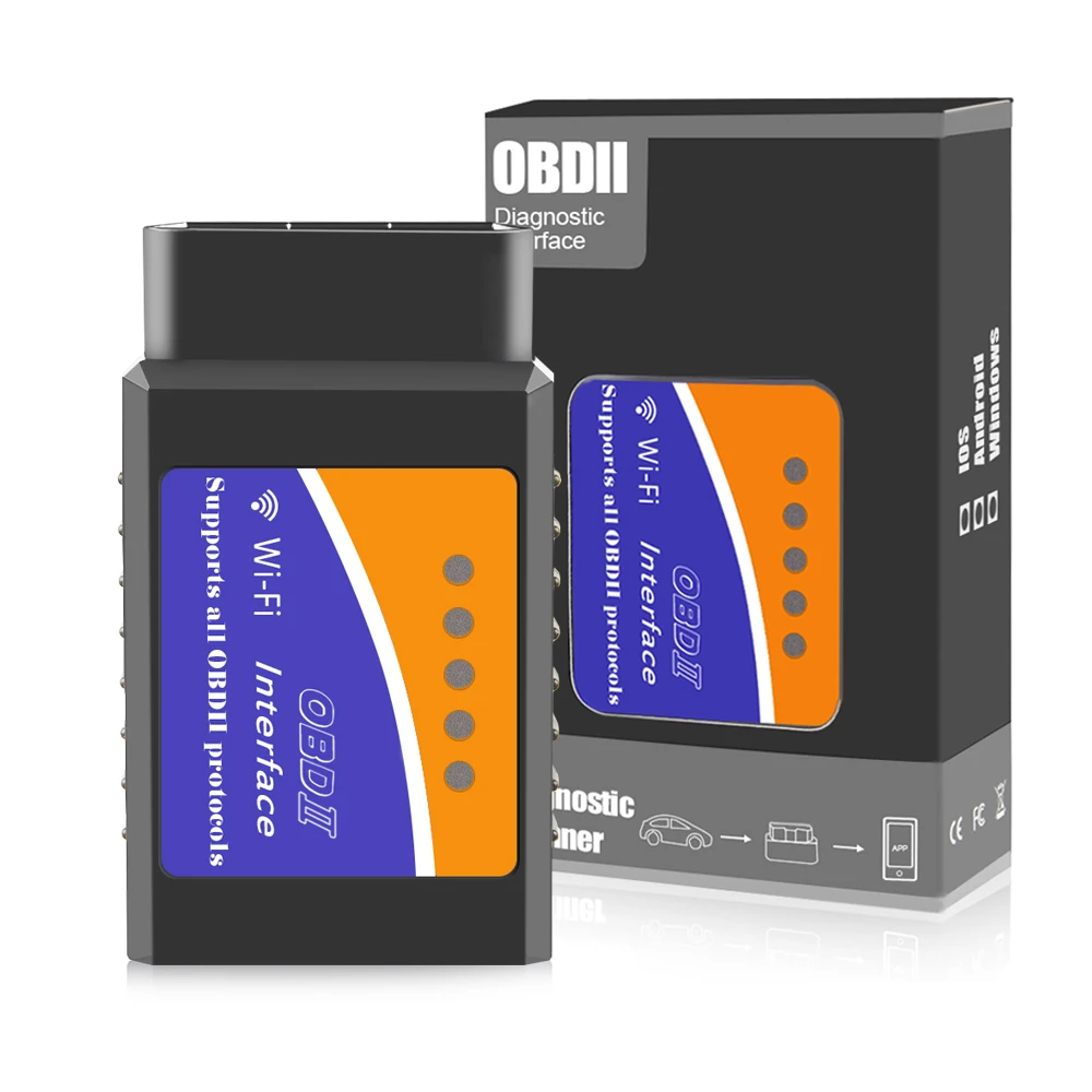 ELM327 Wifi V1.5 PIC18F25K80 чип-код считыватель ELM 327 OBD 2 автоматический сканер для IOS Android ELM 327 V1.5 Wi-Fi ODB2 диагностический инструмент