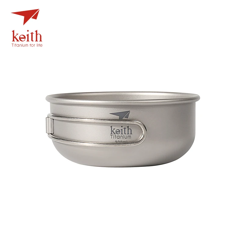 Cuencos de titanio de Camping de 300 ml-600 ml con manijas plegables de titanio cuencos plegables utensilios de cocina cubertería Ti5323-Ti5326