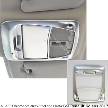 

Car Styling Cover Stick ABS Chrome Head Read Front Reading Light Lamp Trim Hoods 1pcs For Renault Koleos 2017 2018 2019 2020
