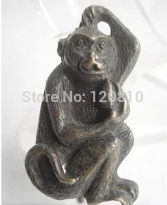 

Chinese old tyle collectable copper lock and key monkey statue