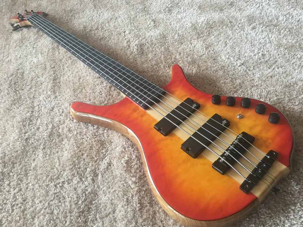 Custom guitar shop 5 string bass guitar Mayones BE Elite neck through