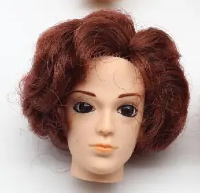 Один шт 3D глаза черные каштановые волосы бойфренд мужская кукла голова для Кена кукла для парень Барби Кукла аксессуары er019 - Цвет: Picture 3